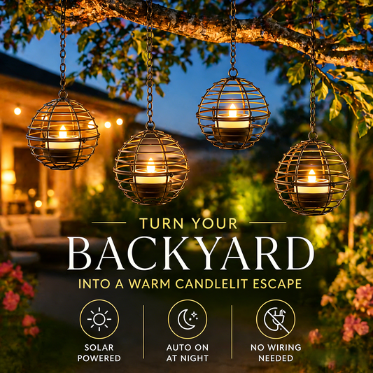 Solar Hanging Candle Lanterns