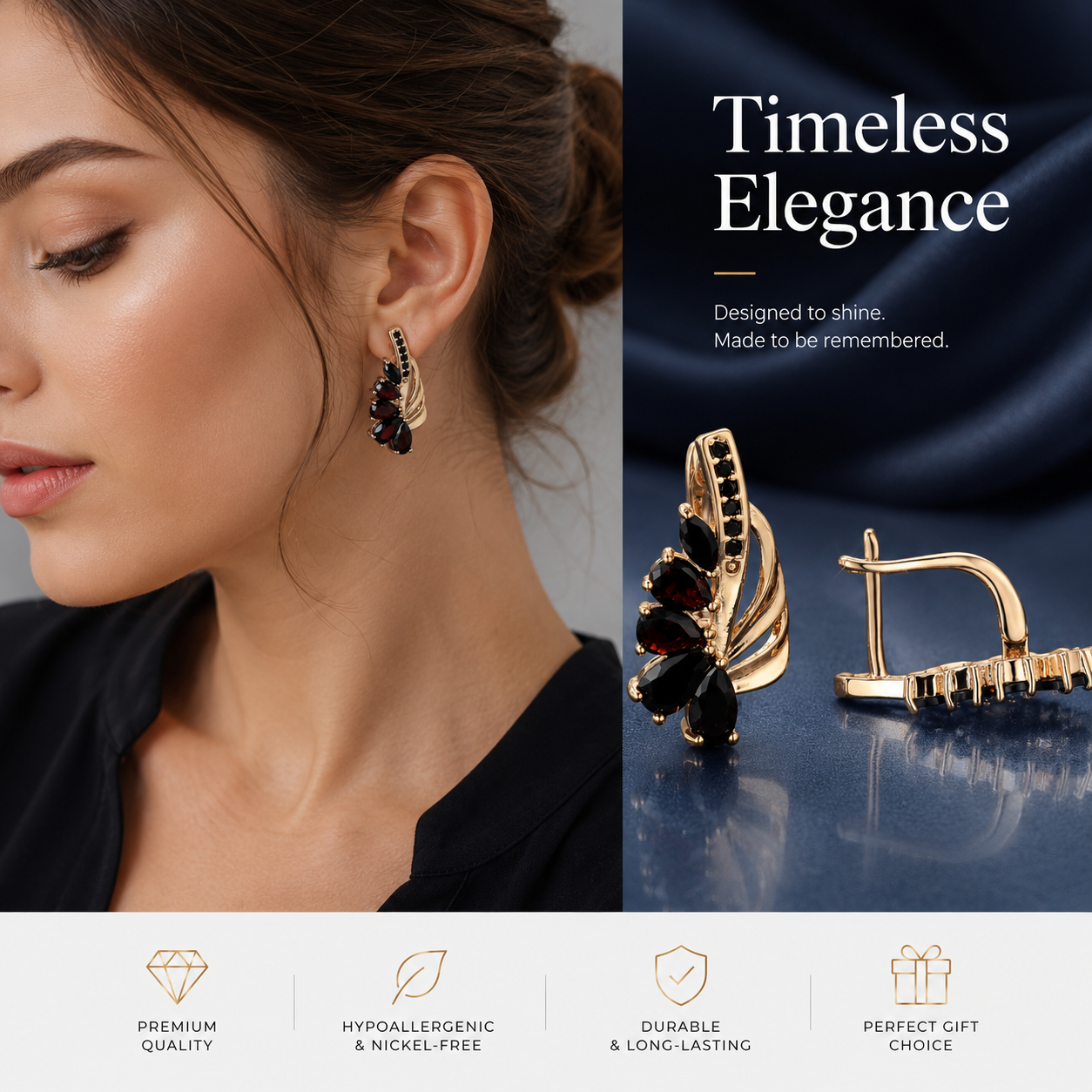 Timeless Elegance Crystal Drop Earrings