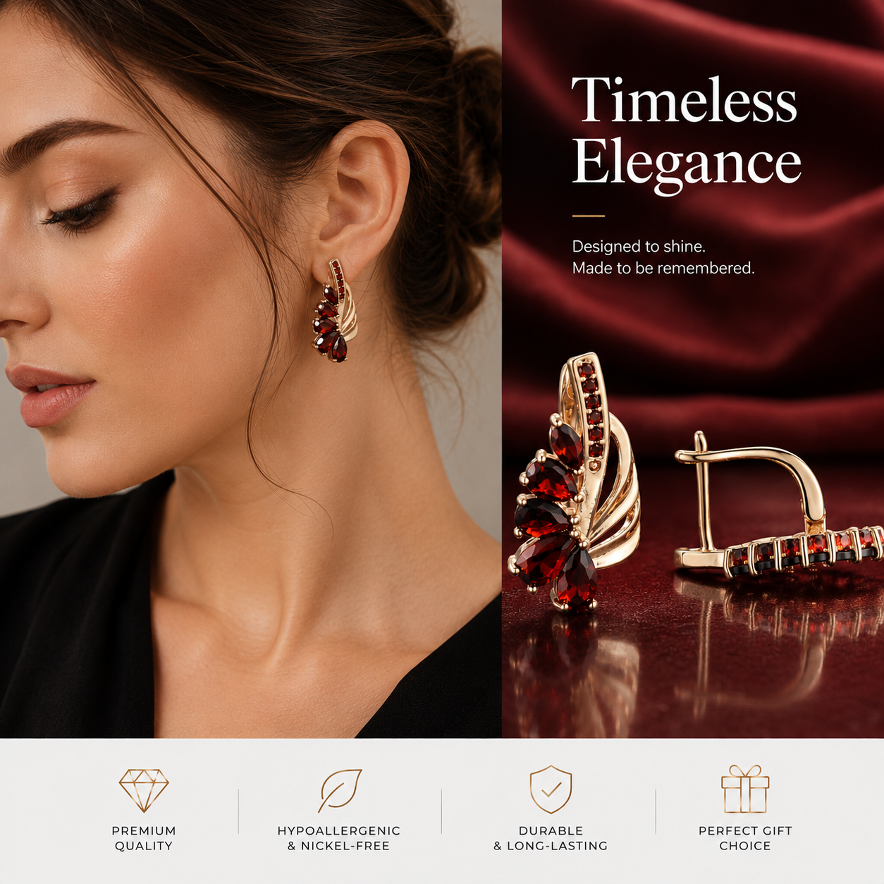Timeless Elegance Crystal Drop Earrings