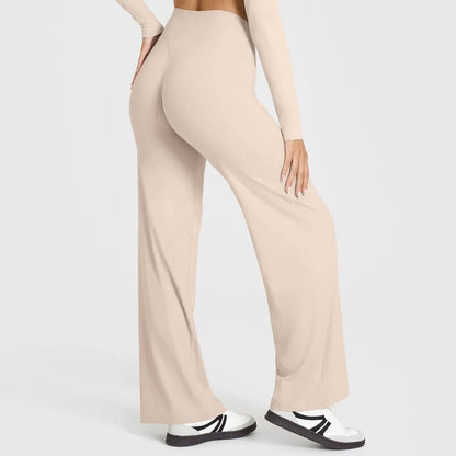 High-Waisted Naked-Feel Yoga Pants – Straight Leg Gym & Lounge Pants