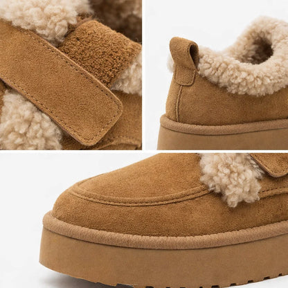 Winter Plush Lined Platform Slip-On Shoes
